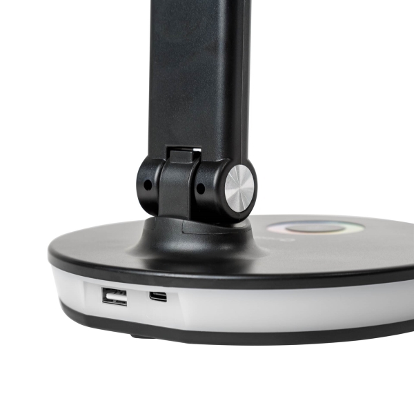 Platinet PDL400RGBB stolní LED lampa 12W stmívatelná, dotykové ovládání, USB port, černá