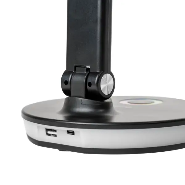 Platinet PDL400RGBB stolní LED lampa 12W stmívatelná, dotykové ovládání, USB port, černá