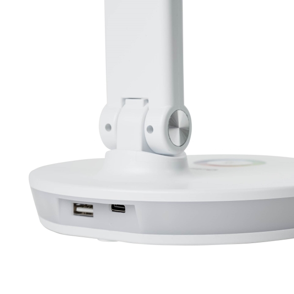 Platinet PDL400RGBW stolní LED lampa 12W stmívatelná, dotykové ovládání, USB port, bílá