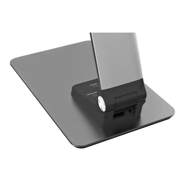 Platinet PDL509 stolní LED lampa 10W, stmívatelná, dotykové ovládání, USB port, ALU