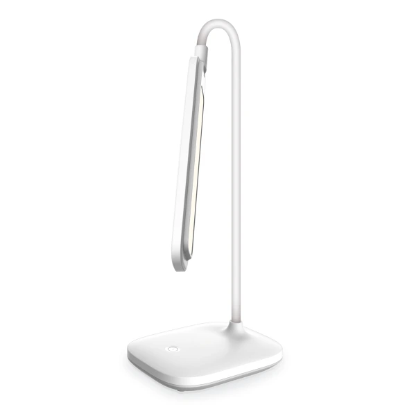 Platinet PDL6728 stolní LED lampa 5W stmívatelná, dotykové ovládání, integrovaná baterie 2400mAh, USB port, bílá