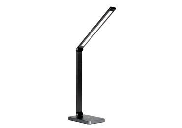 Platinet PDL888B stolní LED lampa 10W stmívatelná, dotykové ovládání, bezdrátové nabíjení, USB port, černá