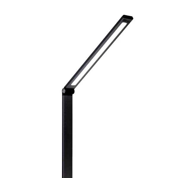 Platinet PDL888B stolní LED lampa 10W stmívatelná, dotykové ovládání, bezdrátové nabíjení, USB port, černá