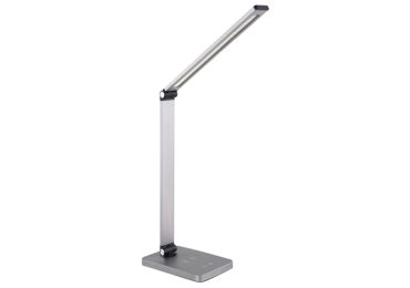 Platinet PDL888S stolní LED lampa 10W stmívatelná, dotykové ovládání, bezdrátové nabíjení, USB port, stříbrná