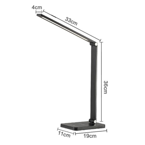 Platinet PDL888S stolní LED lampa 10W stmívatelná, dotykové ovládání, bezdrátové nabíjení, USB port, stříbrná Platinet PDL888S stolní LED lampa 10W stmívatelná, dotykové ovládání, bezdrátové nabíjení, USB port, stříbrná