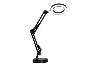 Platinet PDLD11 stolní LED lampa Magnify 10W stmívatelná s lupou, černá