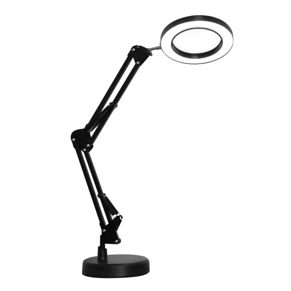 Platinet PDLD11 stolní LED lampa Magnify 10W stmívatelná s lupou, černá