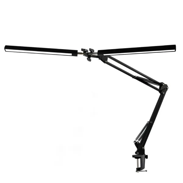 Platinet PDLD20 stolní LED lampa Flexy 20W stmívatelná s klipem, 2 ramena, černá