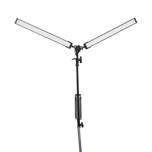Platinet PDLD20 stolní LED lampa Flexy 20W stmívatelná s klipem, 2 ramena, černá