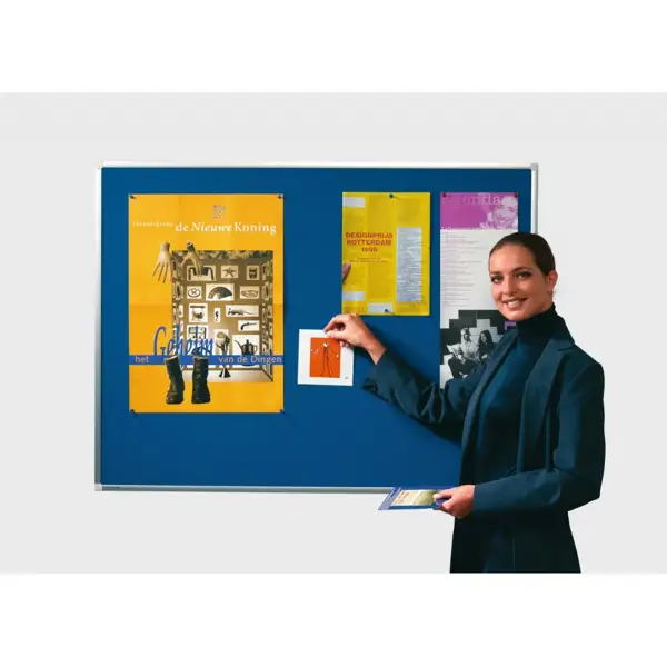 Obrázek pro LEG-7141554 Plstěná textilní nástěnka 90x120 cm, PREMIUM, modrá