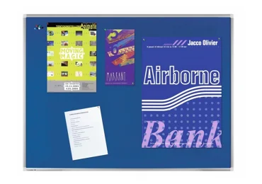 Plstěná textilní nástěnka 90x120 cm, PREMIUM, modrá