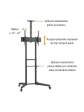 Pojízdný stojan Brateck T1040T pro TV 37"-70" 50kg 2 police