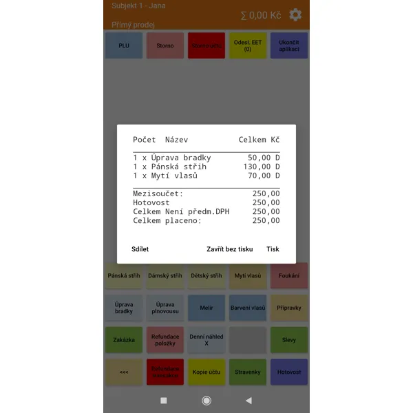Pokladna Conto Mobile se Sunmi V2s