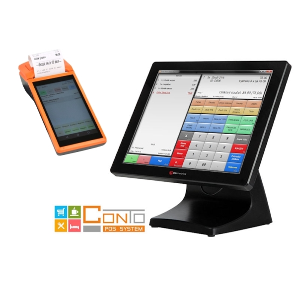 Pokladní systém Conto Max a All-in-one P1K + mobilní číšník
