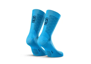 Ponožky NEON 3D Cyan Fluo - Velikost L (44-46)