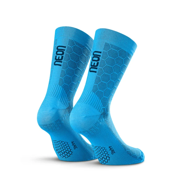 Ponožky NEON 3D Cyan Fluo - Velikost M (41-43)