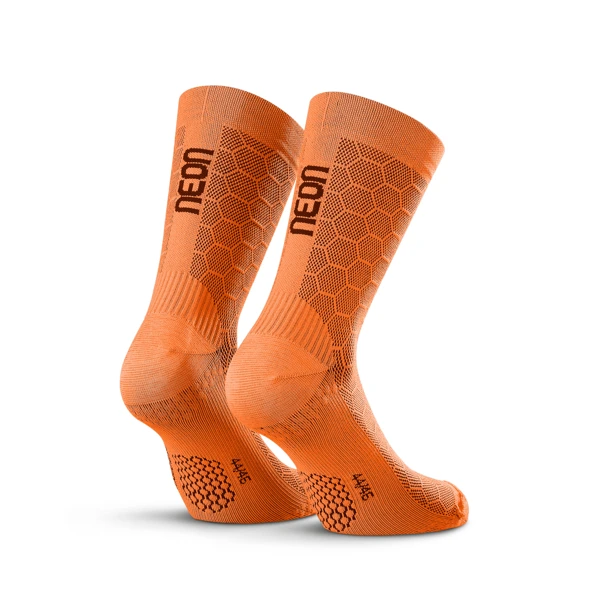 Ponožky NEON 3D Orange Fluo - Velikost L (44-46)
