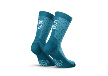 Ponožky NEON 3D Petroleum White - Velikost S (38-40)