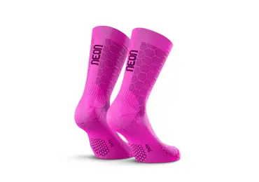 Ponožky NEON 3D Pink Fluo - Velikost L (44-46)
