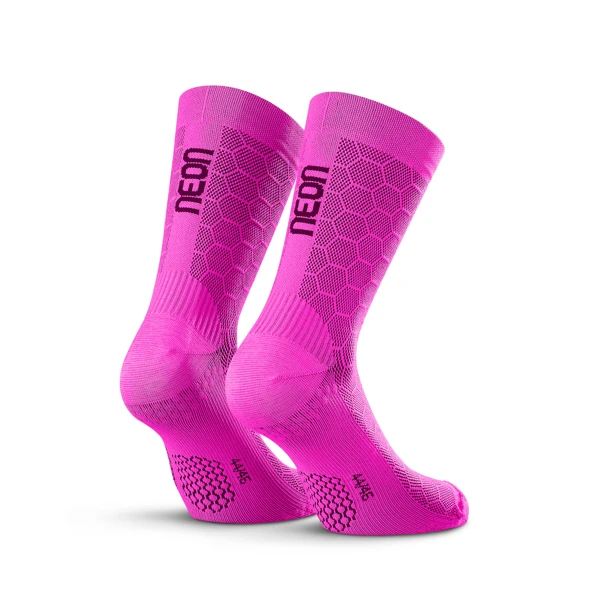 Ponožky NEON 3D Pink Fluo - Velikost M (41-43)