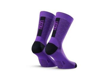 Ponožky NEON 3D Violet Black - Velikost L (44-46)