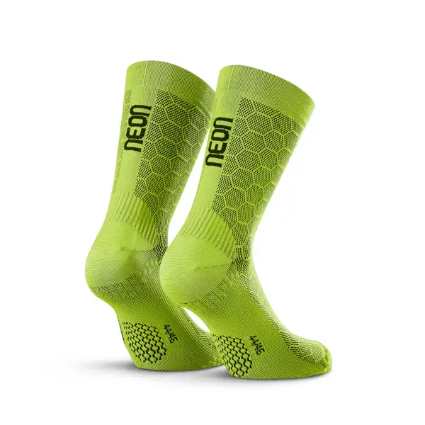 Ponožky NEON 3D Yellow Fluo - Velikost L (44-46)