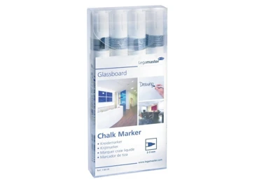 Popisovač na skleněné tabule, bílý, sada 4 kusů