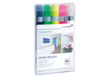 Popisovače na skleněné tabule, sada 5 kusů - různé barvy