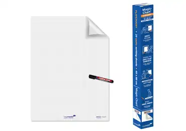 Popisovatelná folie Magic-Chart, bílá se čtverečky