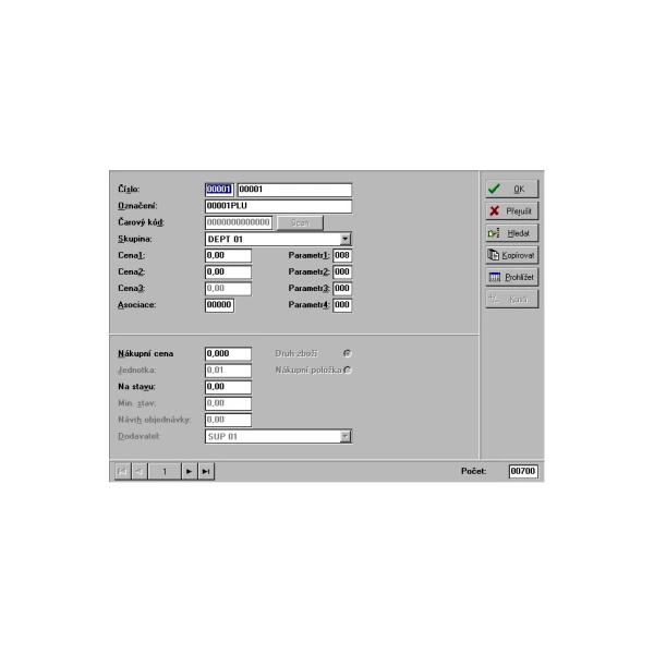 Programovací software OPTICASH