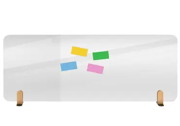 Průhledná stolní dělící přepážka 60 x 160 cm samostojící