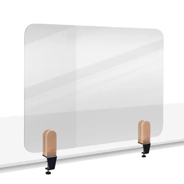 Obrázek pro LEG-7209710 Průhledná stolní dělící přepážka 60 x 80 cm se svorkou