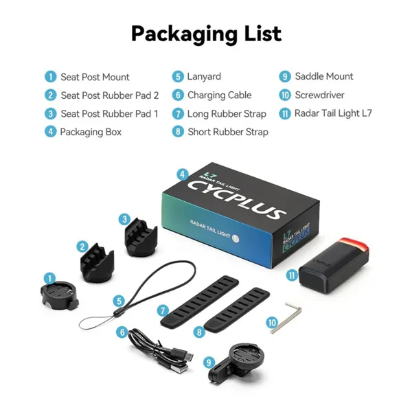 Radar pro cyklisty Cycplus L7