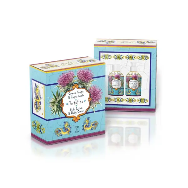 Rudy Profumi Dárková sada PORTOFINO na tělo - sprchový gel 250 ml + tělový krém 250 ml