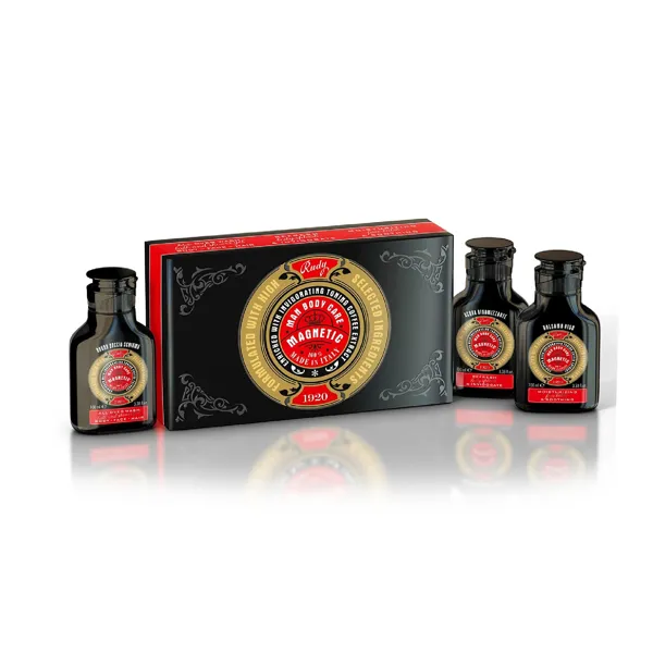 Rudy Profumi Dárková sada pro muže MAGNETIC - šampon a sprchový gel 100 ml + parfemovaný sprej na tělo 100 ml + balzám na obličej 100 ml