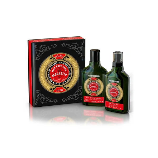 Rudy Profumi Dárková sada pro muže MAGNETIC - šampon a sprchový gel 250 ml + parfemovaný sprej na tělo 250 ml
