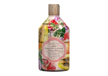 Rudy Profumi (Fruit&Juice) Sprchový gel a pěna do koupele s vůní Papája a ibišek - 500 ml