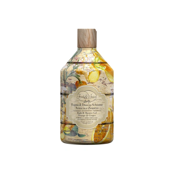 Rudy Profumi (Fruit&Juice) Sprchový gel a pěna do koupele s vůní Pomeranč a zázvor - 500 ml