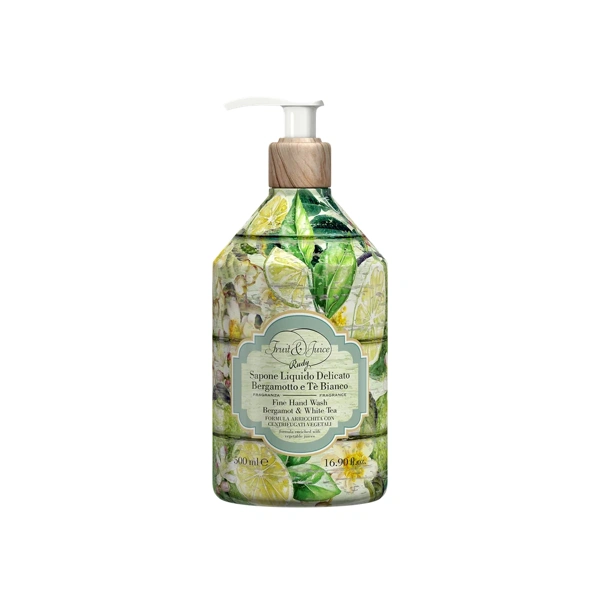 Rudy Profumi (Fruit&Juice) Tekuté mýdlo na ruce s vůní Bergamot a bílý čaj - 500 ml