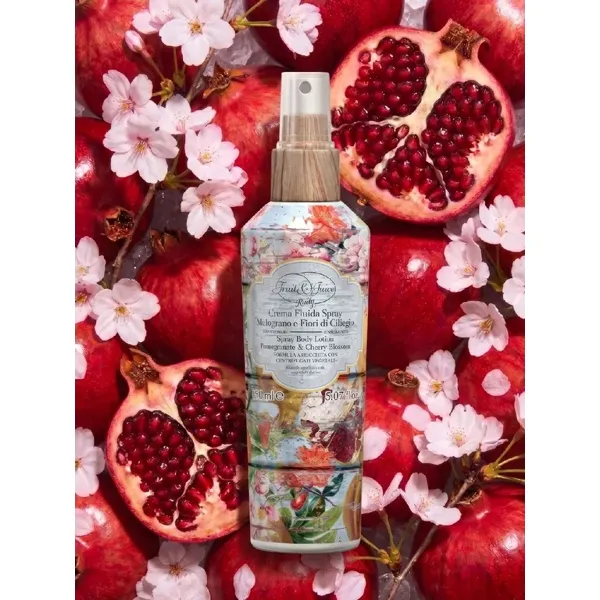 Rudy Profumi (Fruit&Juice) Tělový krém ve spreji s vůní Granátové jablko a třešňové květy - 150 ml