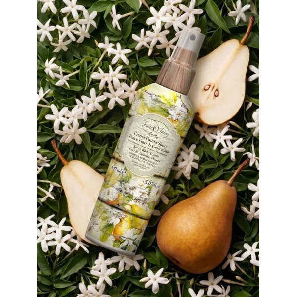 Rudy Profumi (Fruit&Juice) Tělový krém ve spreji s vůní Hruška a jasmín - 150 ml