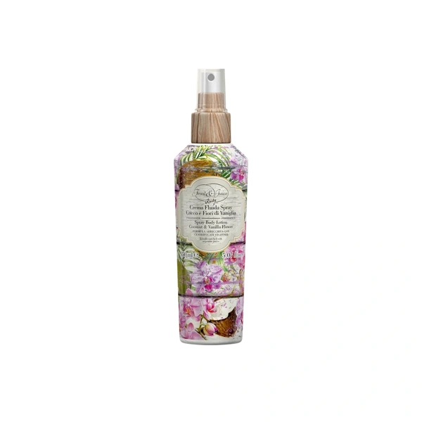 Rudy Profumi (Fruit&Juice) Tělový krém ve spreji s vůní Kokos a vanilkové květy - 150 ml