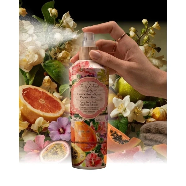 Rudy Profumi (Fruit&Juice) Tělový krém ve spreji s vůní Papája a ibišek - 150 ml
