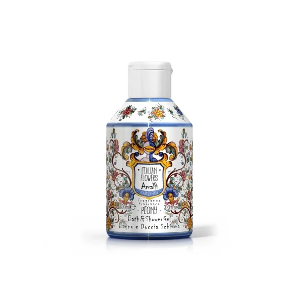 Rudy Profumi Le Maioliche Krémový sprchový gel a pěna do koupele s vůní AMALFI PEONY - 100 ml
