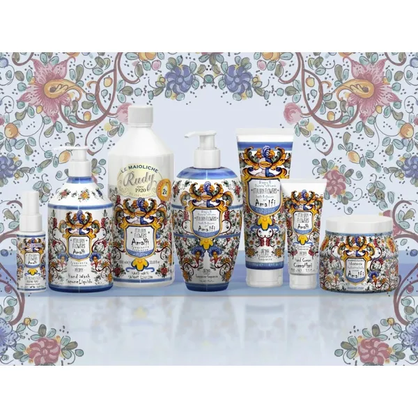 Rudy Profumi Le Maioliche Krémový sprchový gel a pěna do koupele s vůní AMALFI PEONY - 100 ml