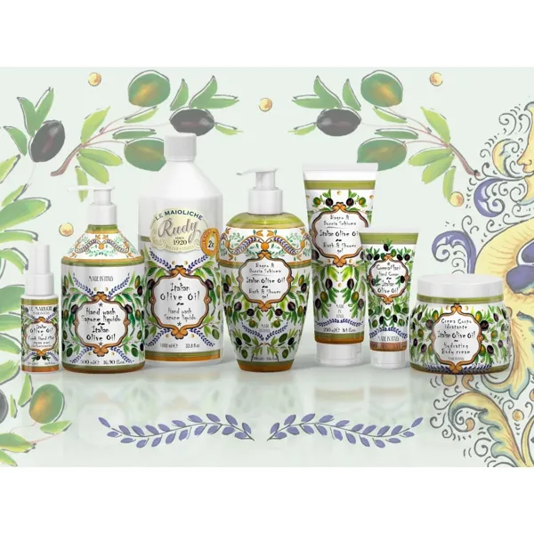 Rudy Profumi Le Maioliche Krémový sprchový gel a pěna do koupele s vůní ITALIAN OLIVE OIL - 100 ml