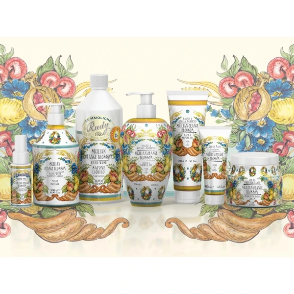 Rudy Profumi Le Maioliche Krémový sprchový gel a pěna do koupele s vůní SICILIAN ORANGE BLOSSOM - 100 ml