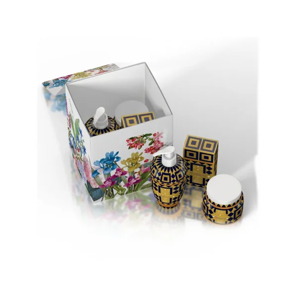 Rudy Profumi MAIOLICHE Dárková sada FRAGRANCE Art Edition s vůní POMPEI - sprchový gel + toaletní voda + krém na tělo