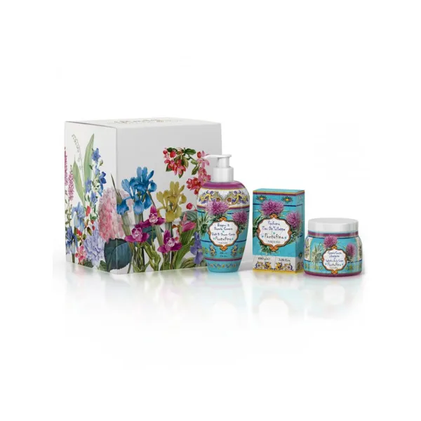 Rudy Profumi MAIOLICHE Dárková sada KIT FRAGRANCE Art Edition s vůní PORTOFINO - sprchový gel + toaletní voda + krém na tělo