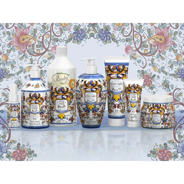 Rudy Profumi MAIOLICHE Hydratační tělový krém s vůní AMALFI PEONY - 450 ml